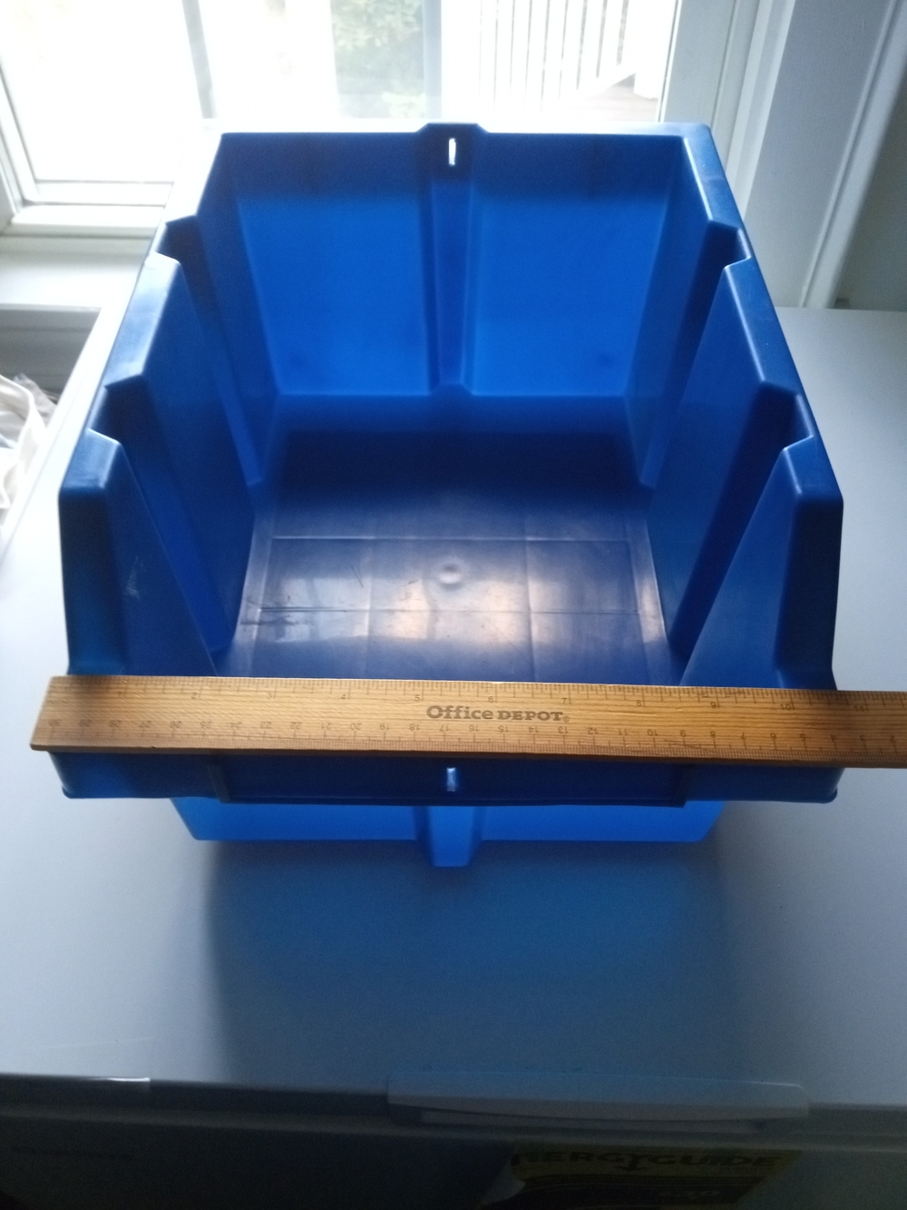 Set of 2 Storage Bins: Blue Seville Classics 1 Large 1 Medium - Picture 6 of 8